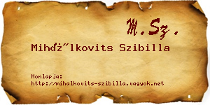 Mihálkovits Szibilla névjegykártya